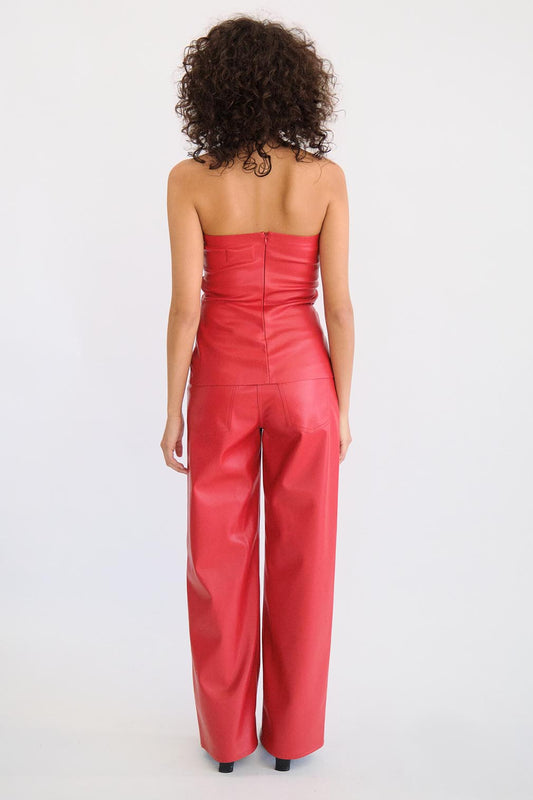 Pantalón Antonia de Piel Rojo